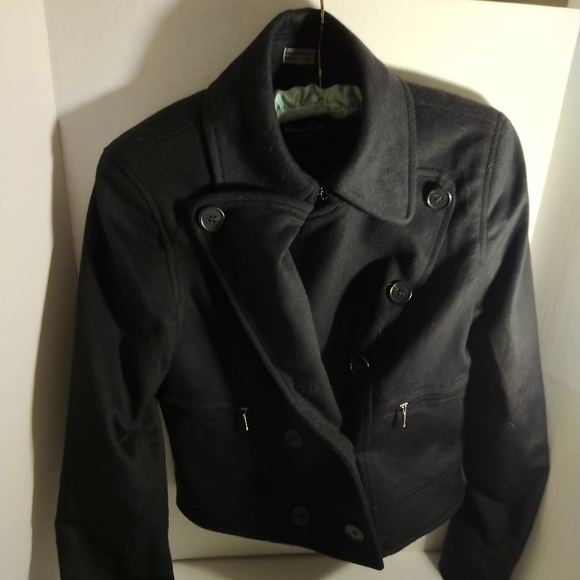 Massimo Dutti black wool cropped Jacket - Picture 10 of 13